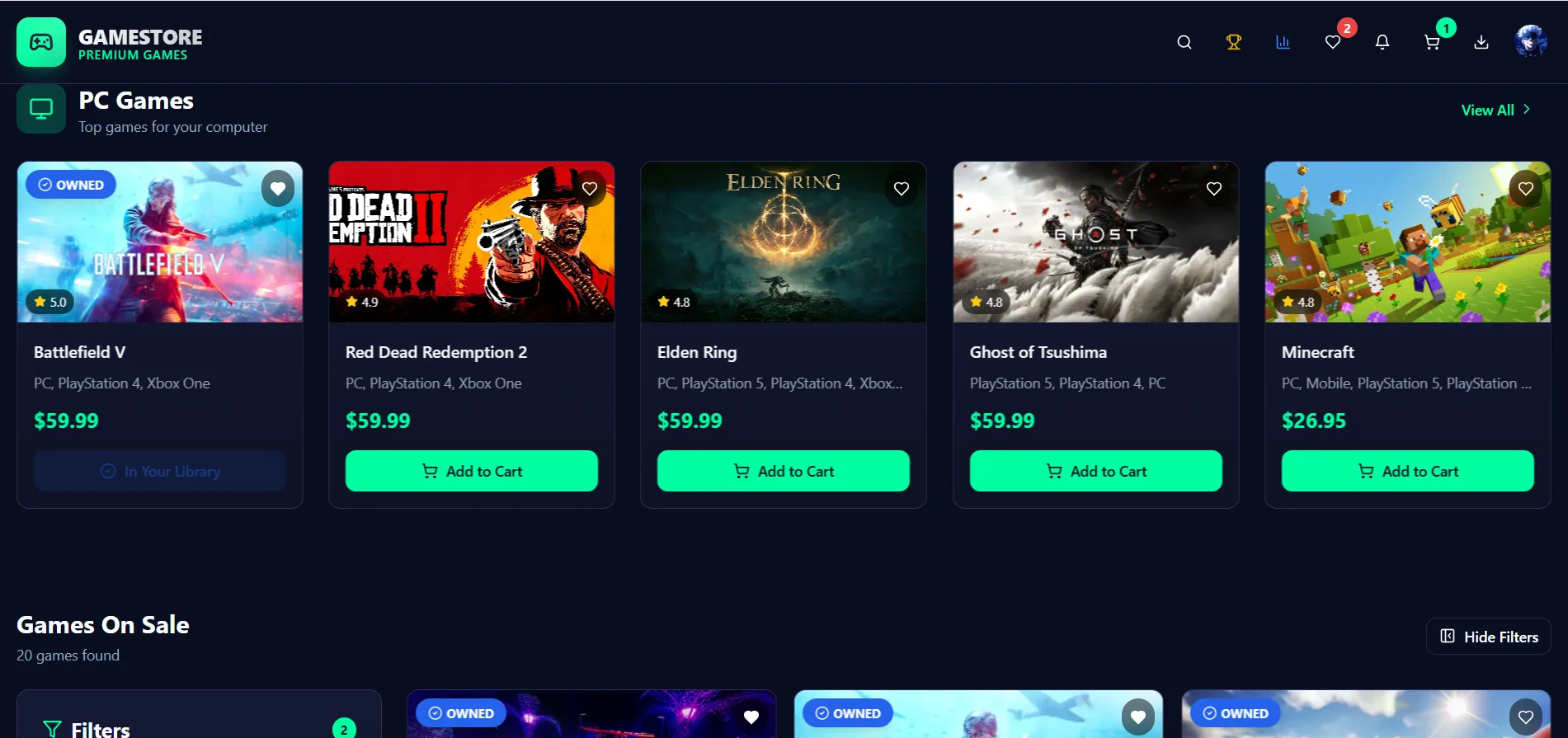 Game Store - E-commerce Platform
