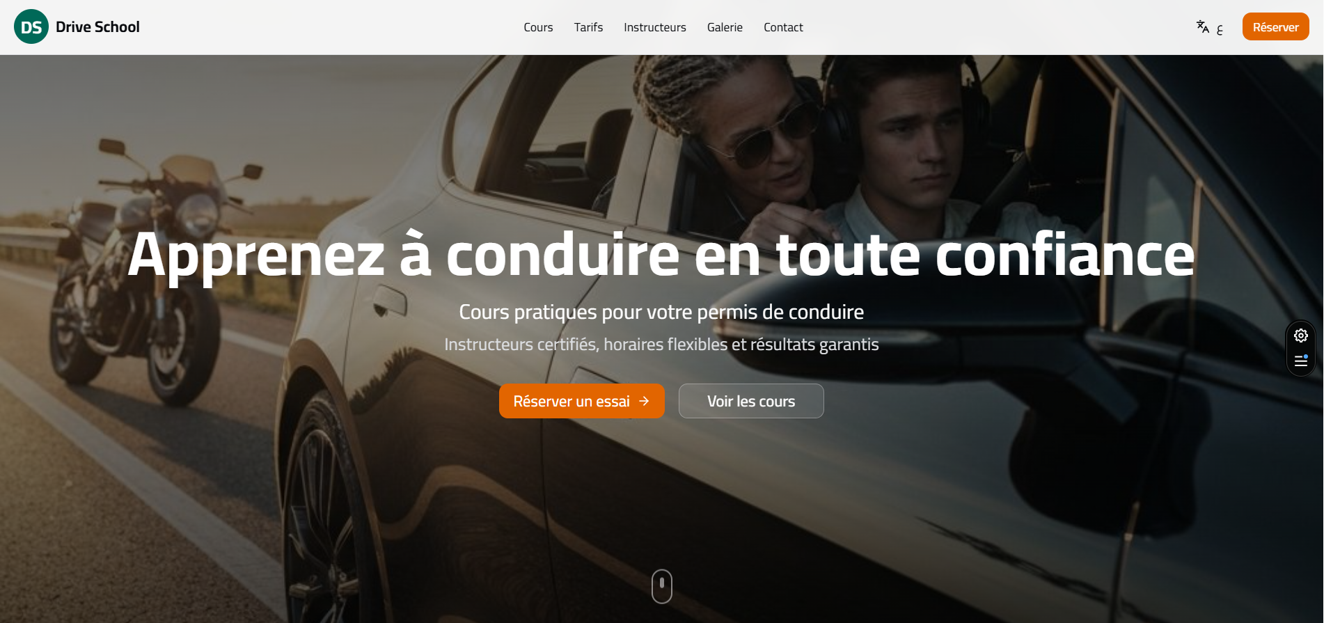 Driving School Landing Page